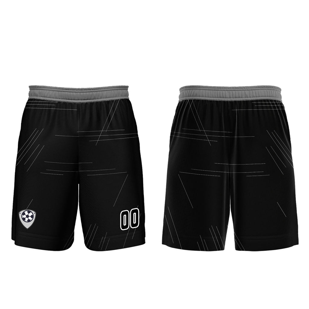 Custom Black Grey Jerseys for Men Women Personalized Soccer Uniforms for Adult and Kid enthsush