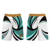 Custom White Teal Jerseys for Men Women Personalized Soccer Uniforms for Adult and Kid