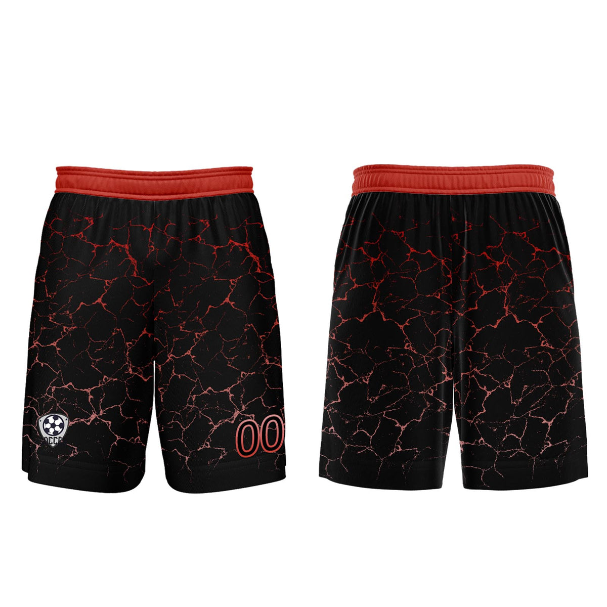 Custom Black Red Jerseys for Men Women Personalized Soccer Uniforms for Adult and Kid enthsush