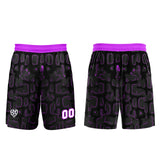 Custom Black Purple Jerseys for Men Women Personalized Soccer Uniforms for Adult and Kid