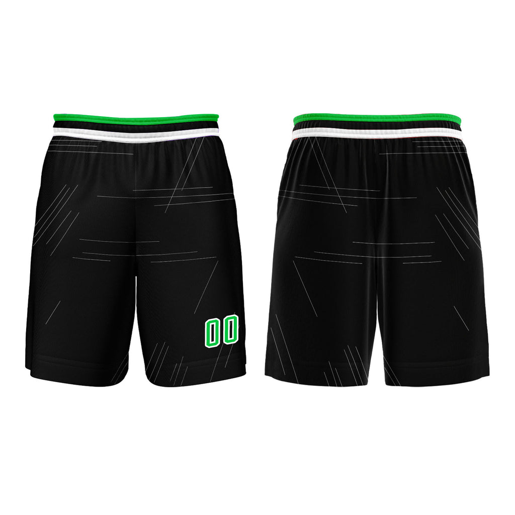 Custom Black Green Basketball Jersey Uniform Suit Printed Your Logo Name Number enthsush
