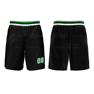 Custom Black Green Basketball Jersey Uniform Suit Printed Your Logo Name Number enthsush