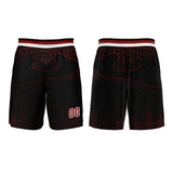 Custom Black Red Basketball Jersey Uniform Suit Printed Your Logo Name Number