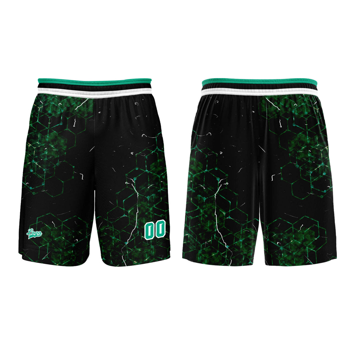 Custom  Green Basketball Jersey Uniform Suit Printed Your Logo Name Number enthsush