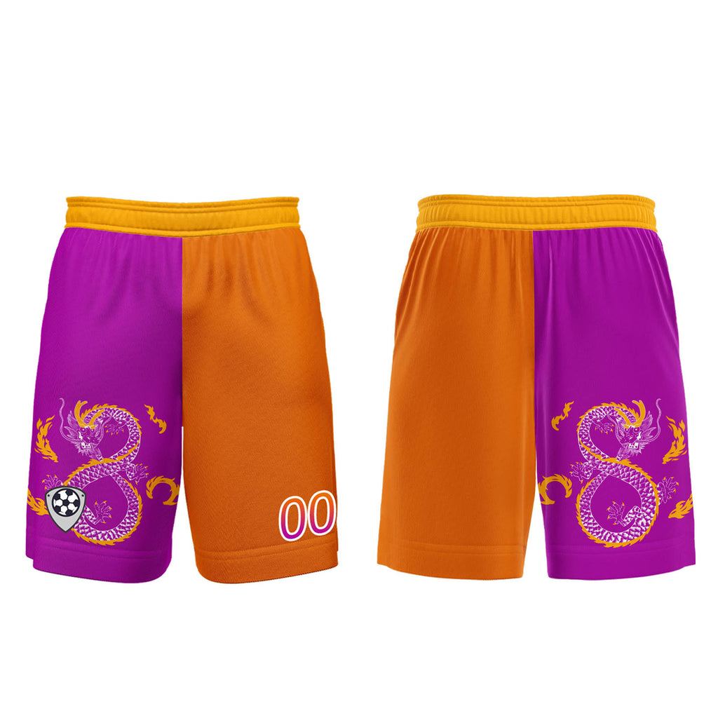 Custom Purple Orange Soccer Jerseys for Men Women Personalized Soccer Uniforms for Adult and Kid enthsush