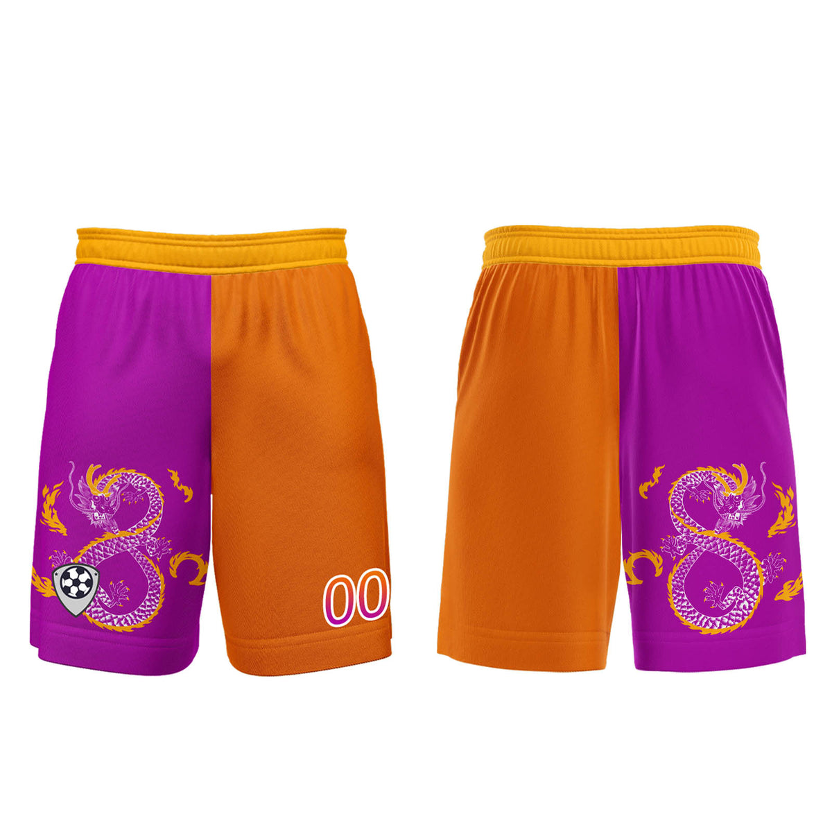 Custom Purple Orange Soccer Jerseys for Men Women Personalized Soccer Uniforms for Adult and Kid enthsush