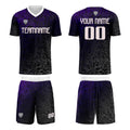 Custom Purple Silver Jerseys for Men Women Personalized Soccer Uniforms for Adult and Kid enthsush