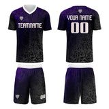 Custom Purple Silver Jerseys for Men Women Personalized Soccer Uniforms for Adult and Kid