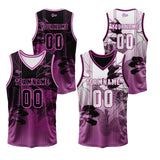 Custom Rose Reversible Basketball Suit for Adults and Kids Personalized Jersey