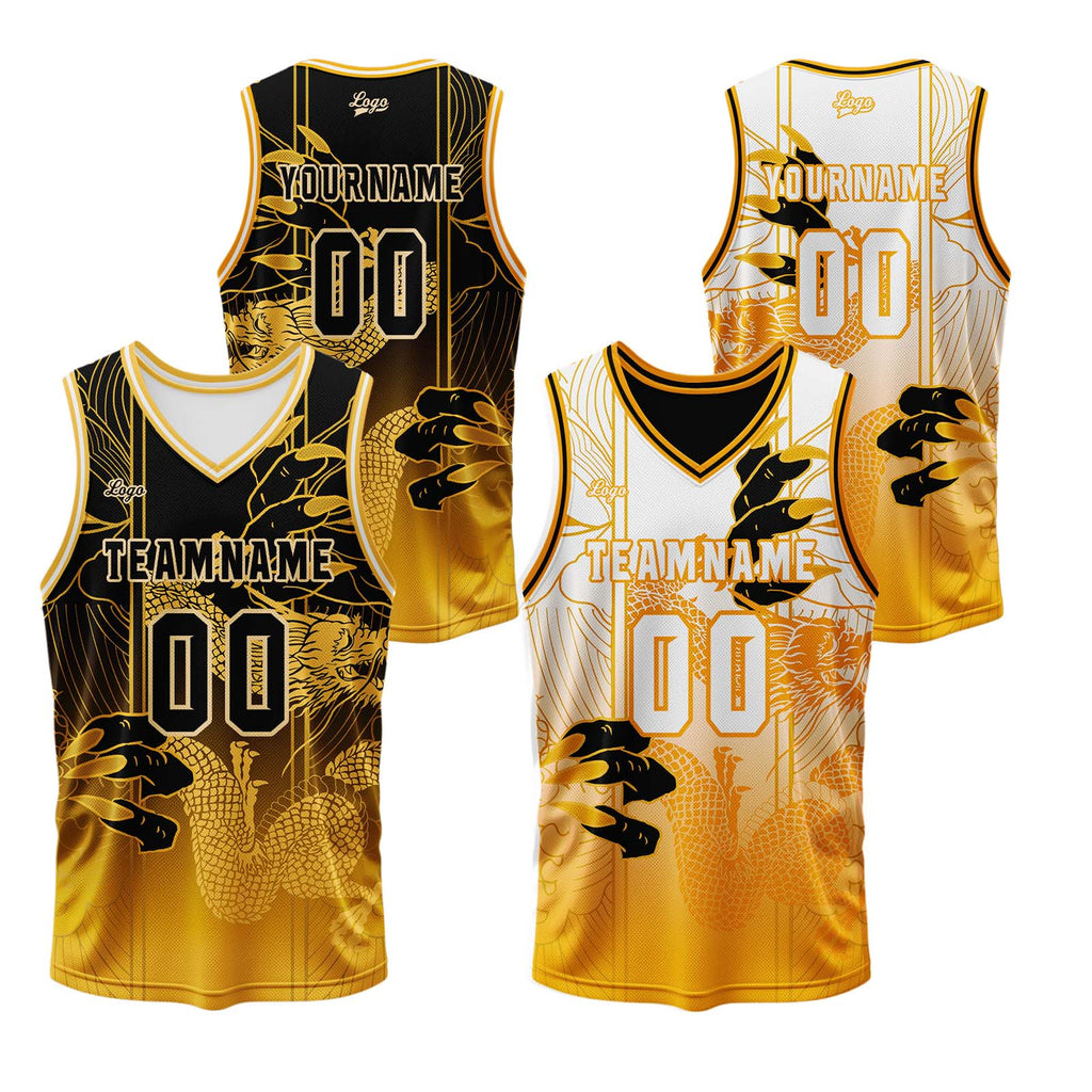 Custom Orange Reversible Basketball Suit for Adults and Kids Personalized Jersey enthsush