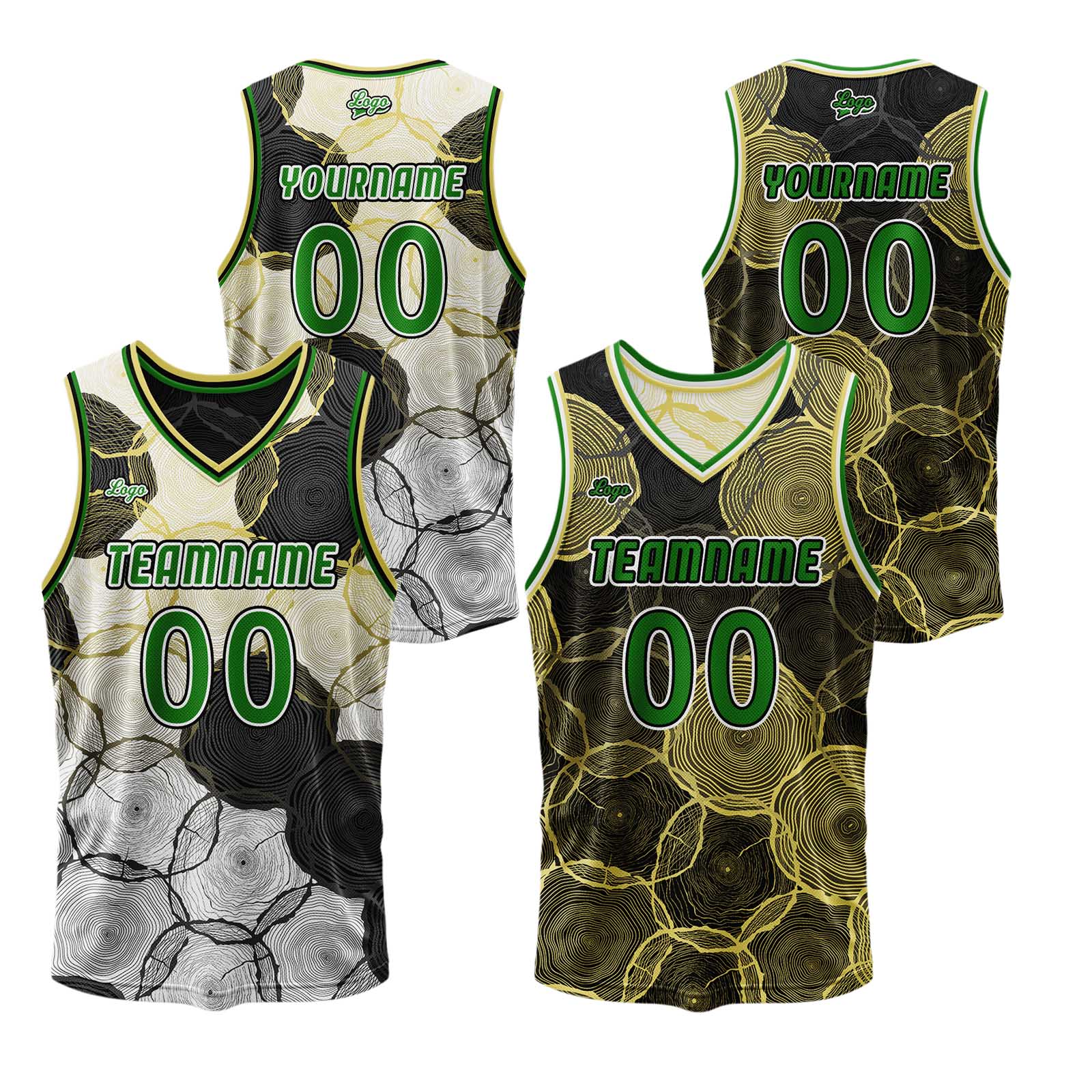 Custom Black Yellow Reversible Basketball Suit for Adults and Kids Personalized Jersey enthsush