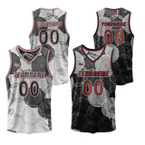 Custom Black Gray Reversible Basketball Suit for Adults and Kids Personalized Jersey