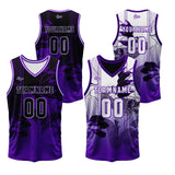 Custom Purple Reversible Basketball Suit for Adults and Kids Personalized Jersey
