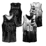Custom Black Reversible Basketball Suit for Adults and Kids Personalized Jersey