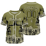 Custom  Olive Green Baseball Jersey Personalized Baseball Shirt for Men Women Kids Youth