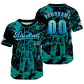 Custom Blue Green Jersey Personalized Baseball Shirt for Men Women Kids Youth enthsush