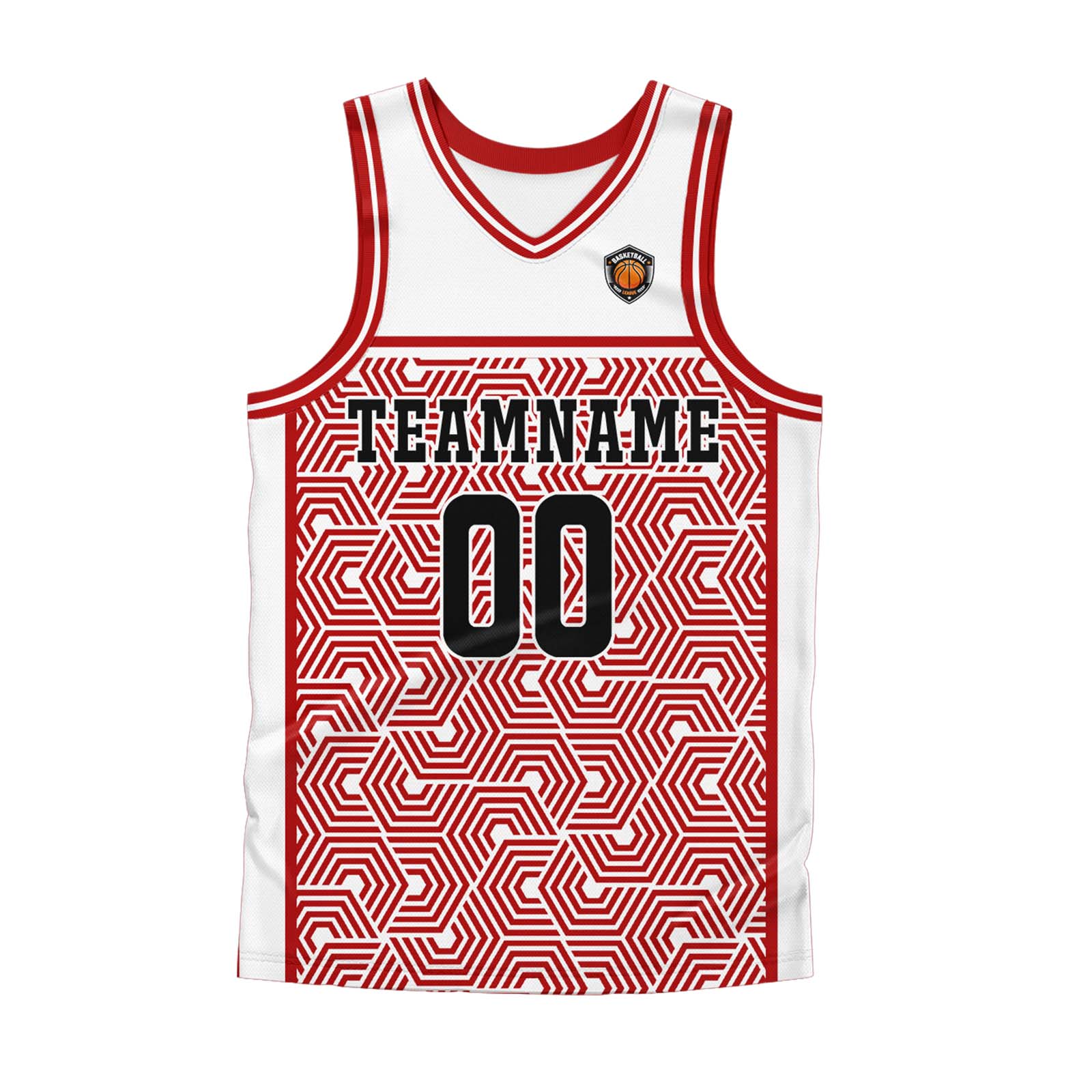 Custom White Red Basketball Jersey Uniform Suit Printed Your Logo Name Number enthsush