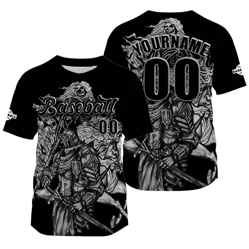 Custom Black Jersey Personalized Baseball Shirt for Men Women Kids Youth