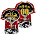 Custom Red Baseball Jersey Personalized Baseball Shirt for Men Women Kids Youth enthsush