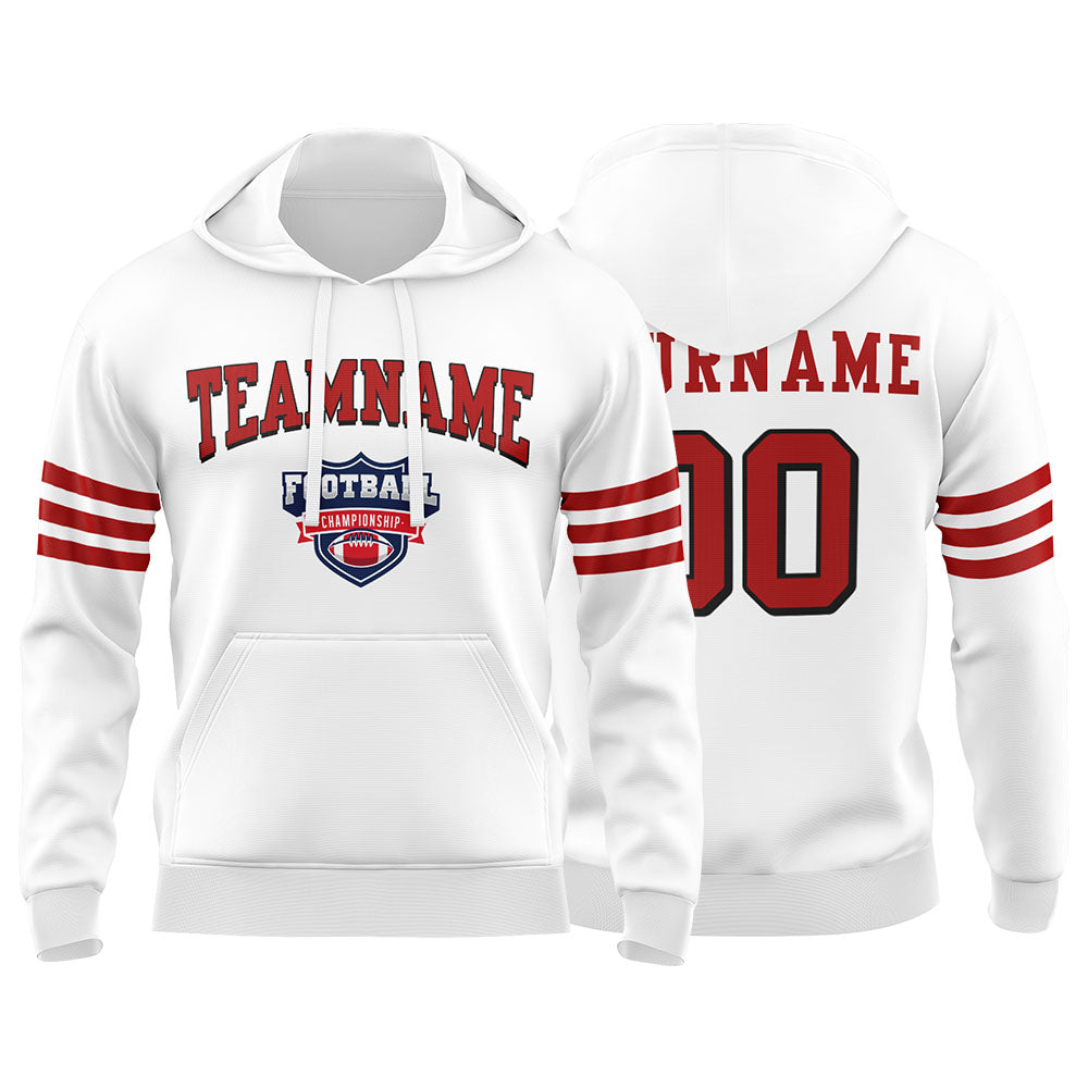 Custom Sweatshirt Hoodie For Man Woman Girl Boy Print Your Logo Name Number White enthsush