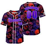 Custom Purple Jersey Personalized Baseball Shirt for Men Women Kids Youth