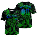 Custom Green Jersey Personalized Baseball Shirt for Men Women Kids Youth enthsush