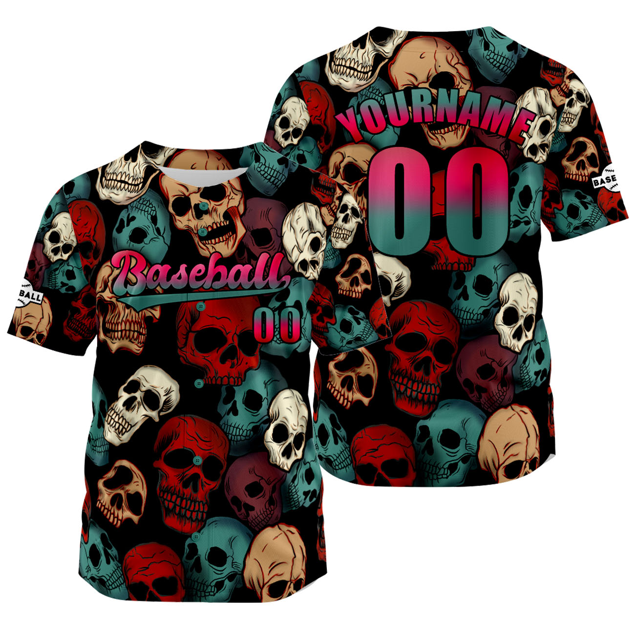 Custom Red Jersey Personalized Baseball Shirt for Men Women Kids Youth enthsush