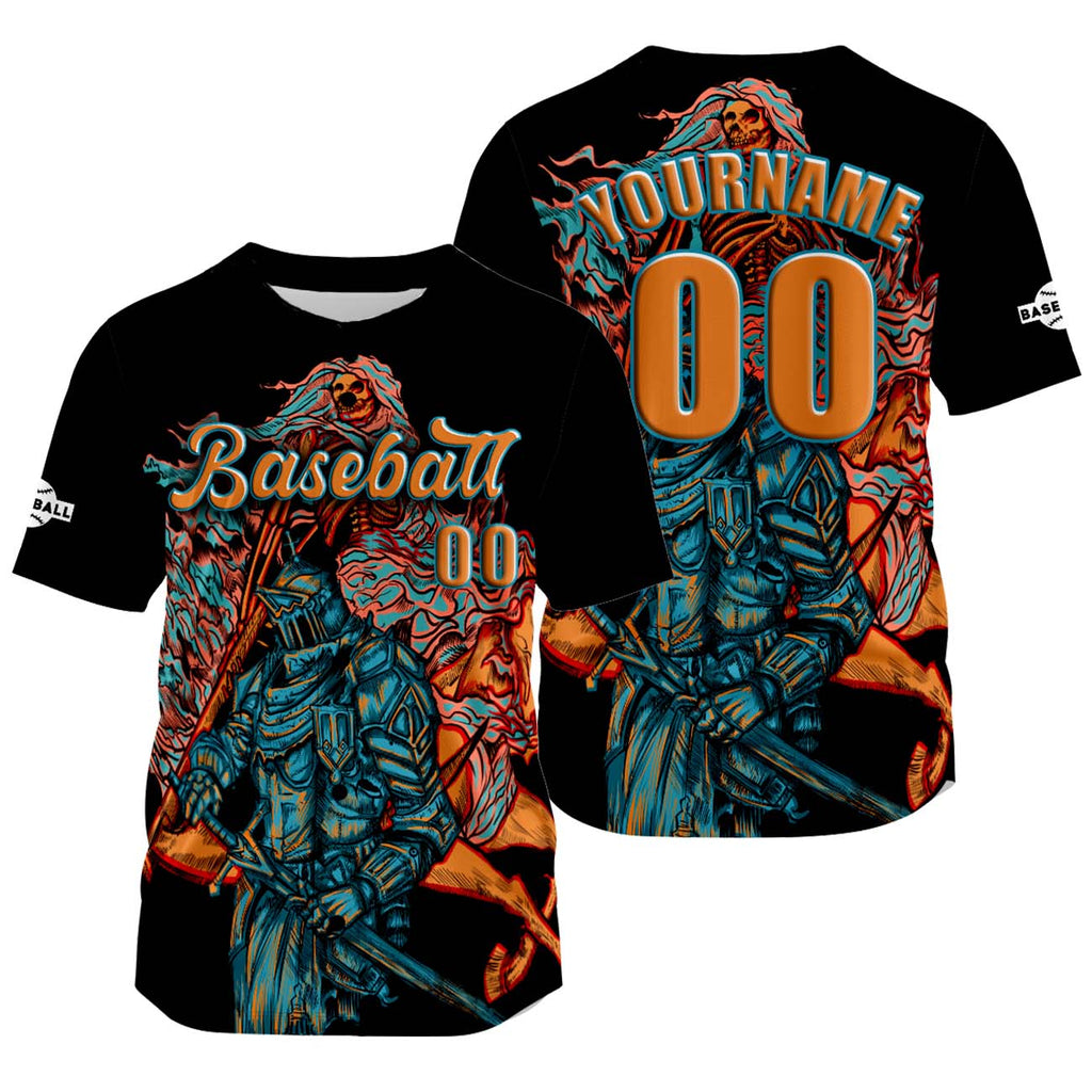 Custom Black Jersey Personalized Baseball Shirt for Men Women Kids Youth enthsush