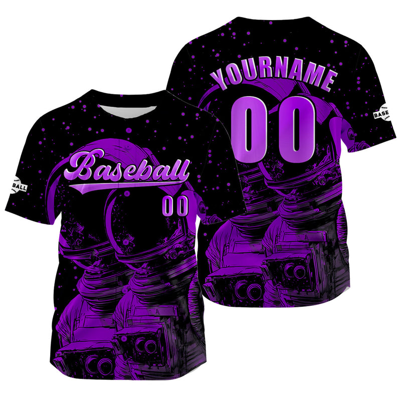 Custom Purple Jersey Personalized Baseball Shirt for Men Women Kids Youth