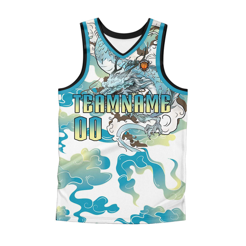 Custom Blue Yellow Basketball Jersey Uniform Suit Printed Your Logo Name Number