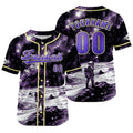 Custom Yellow Purple Jersey Personalized Baseball Shirt for Men Women Kids Youth enthsush