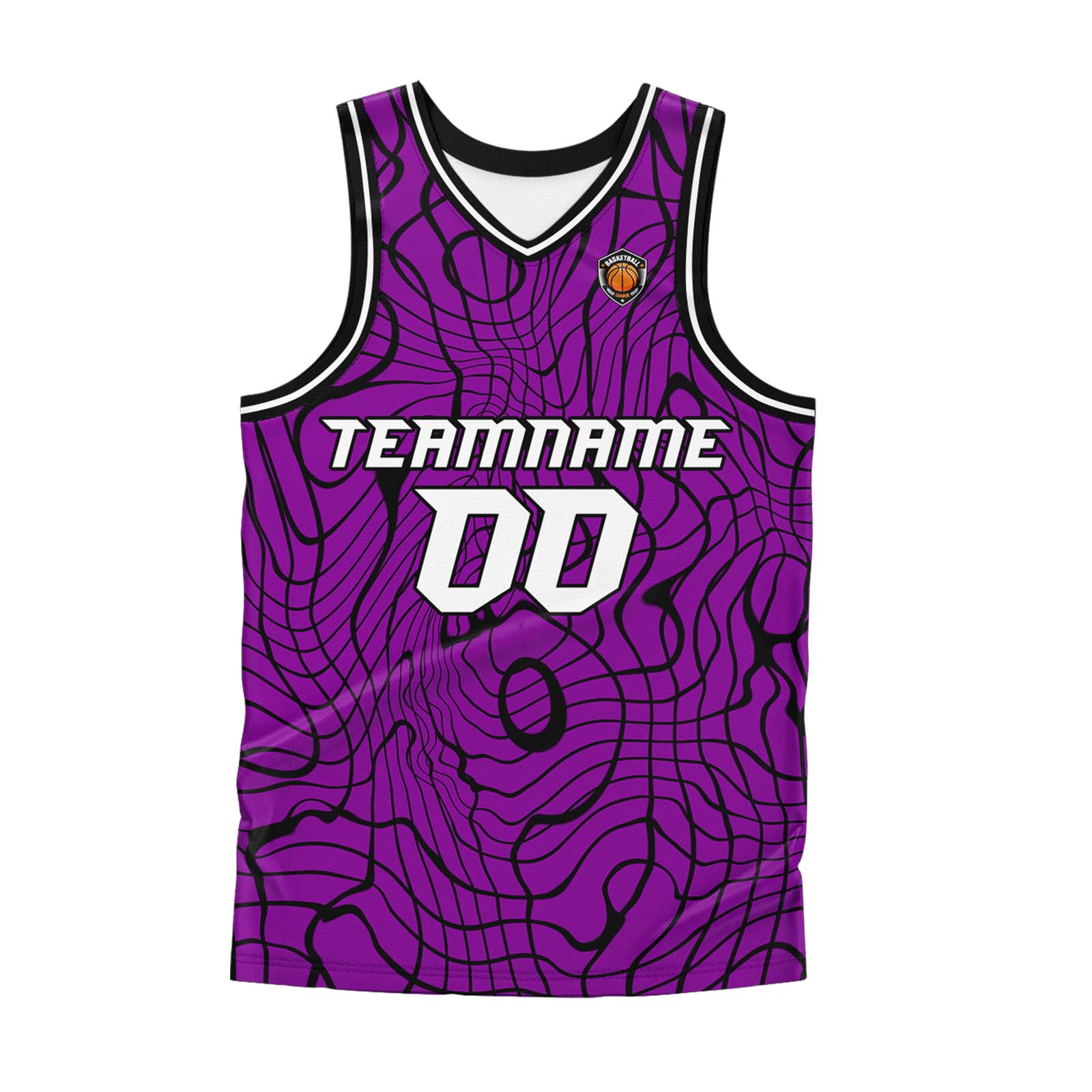 Custom Purple Basketball Jersey Uniform Suit Printed Your Logo Name Number enthsush