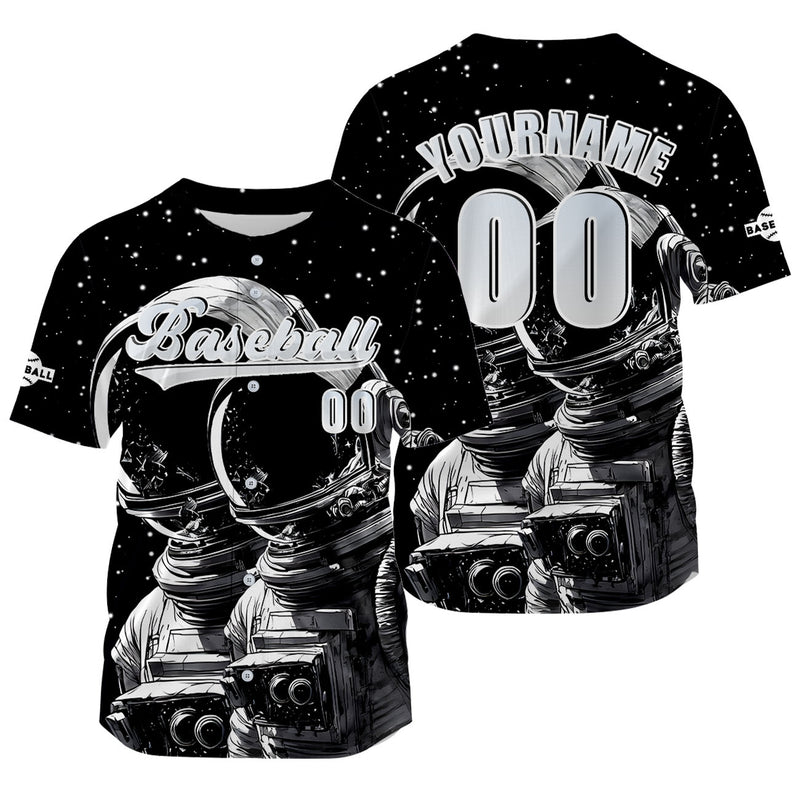 Custom Black Jersey Personalized Baseball Shirt for Men Women Kids Youth