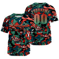 Custom Red Green Jersey Personalized Baseball Shirt for Men Women Kids Youth enthsush