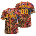 Custom Red Yellow Jersey Personalized Baseball Shirt for Men Women Kids Youth enthsush