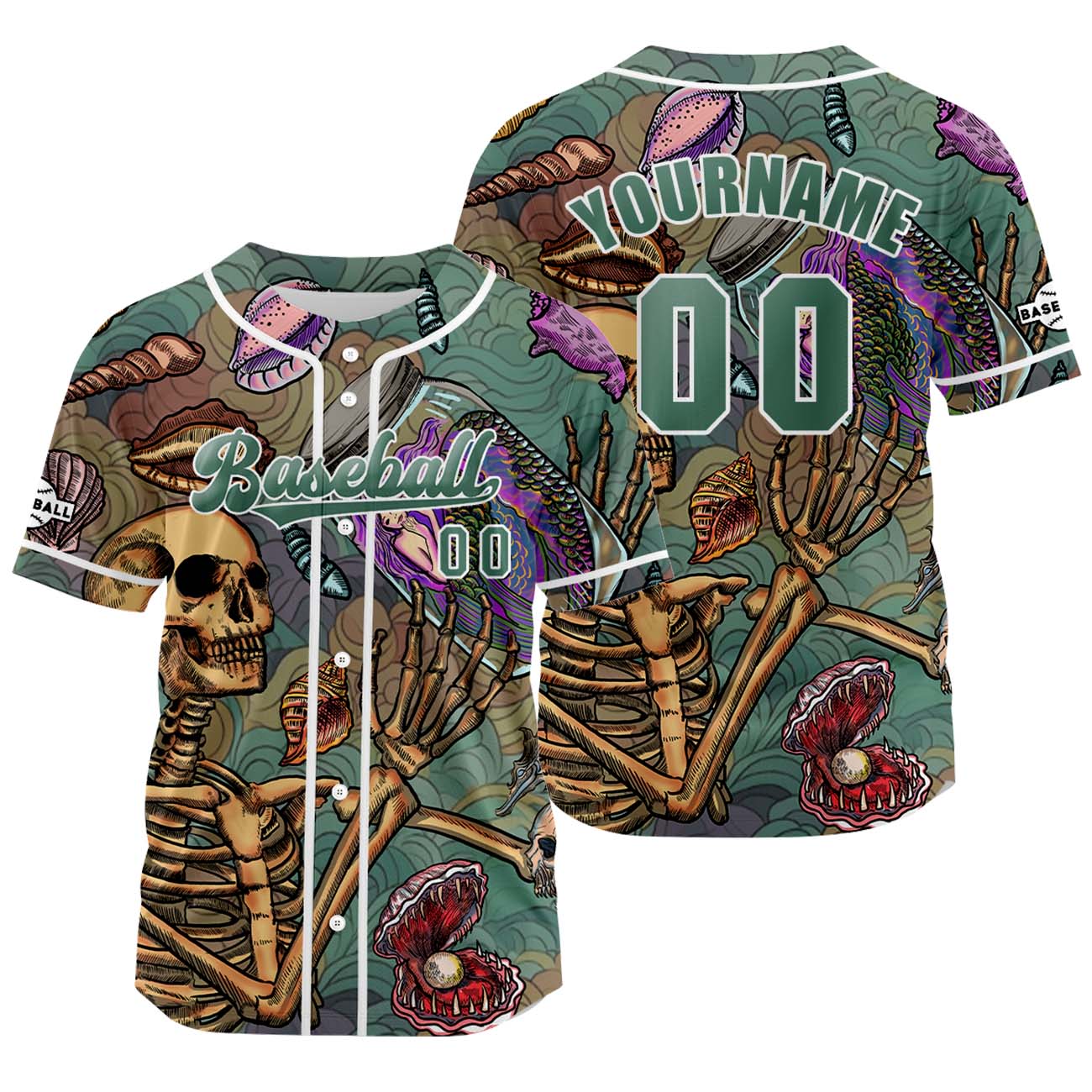 Custom Grayish Green Jersey Personalized Baseball Shirt for Men Women Kids Youth enthsush