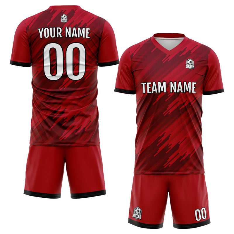 Custom Red Soccer Jerseys for Men Women Personalized Soccer Uniforms for Adult and Kid