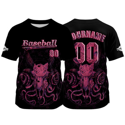 Custom Black Baseball Jersey Personalized Baseball Shirt for Men Women Kids Youth enthsush