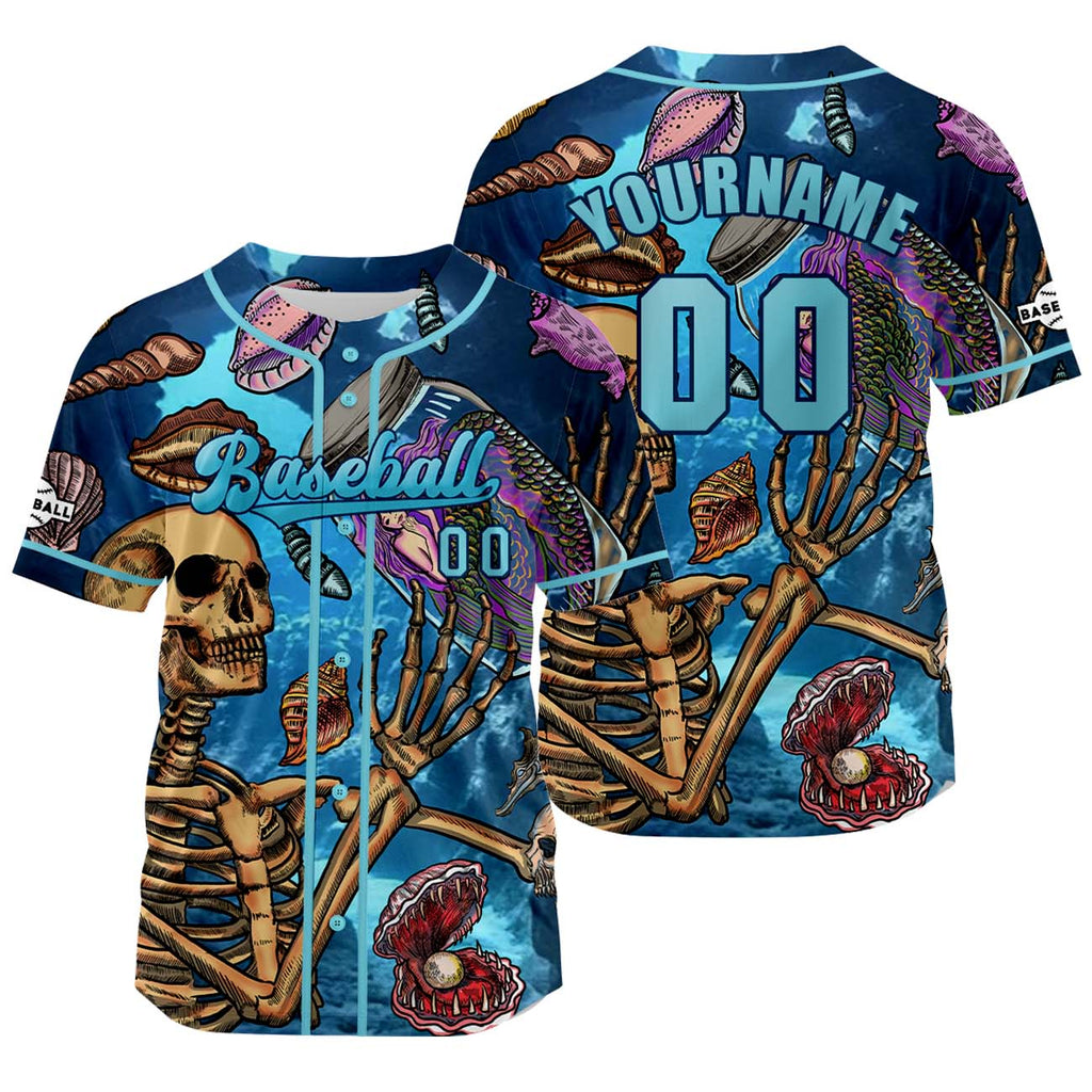 Custom Bule Jersey Personalized Baseball Shirt for Men Women Kids Youth enthsush