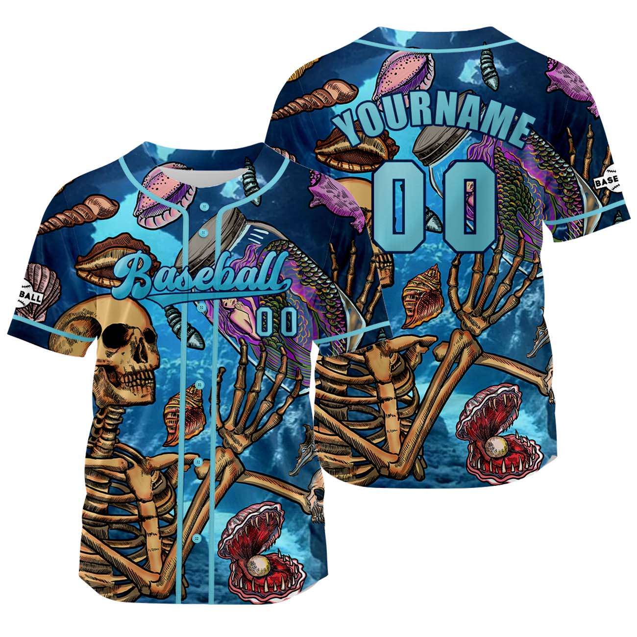 Custom Bule Jersey Personalized Baseball Shirt for Men Women Kids Youth enthsush
