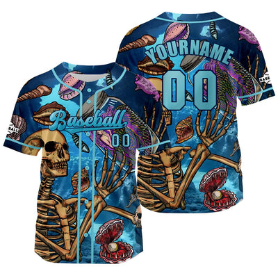 Custom Bule Jersey Personalized Baseball Shirt for Men Women Kids Youth enthsush