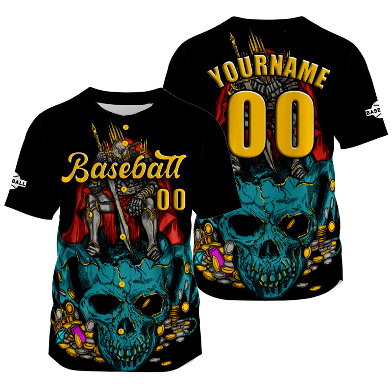 Custom Black Jersey Personalized Baseball Shirt for Men Women Kids Youth