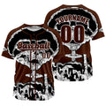 Custom Brown Baseball Jersey Personalized Baseball Shirt for Men Women Kids Youth enthsush