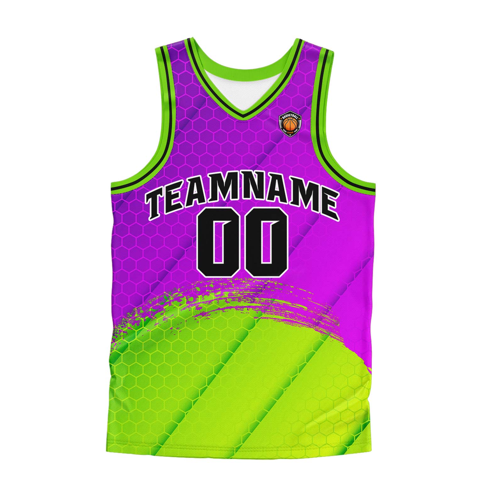 Custom Purple Green Basketball Jersey Uniform Suit Printed Your Logo Name Number enthsush