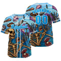 Custom Light Bule Jersey Personalized Baseball Shirt for Men Women Kids Youth enthsush