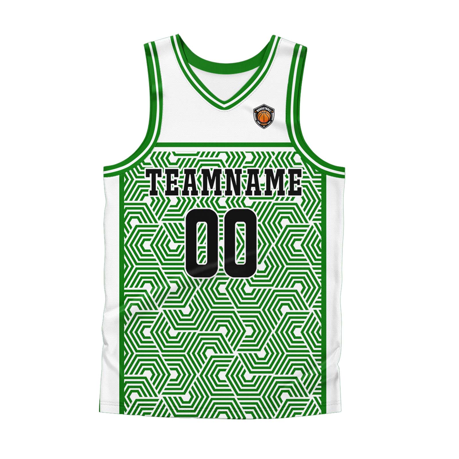 Custom White Green Basketball Jersey Uniform Suit Printed Your Logo Name Number enthsush