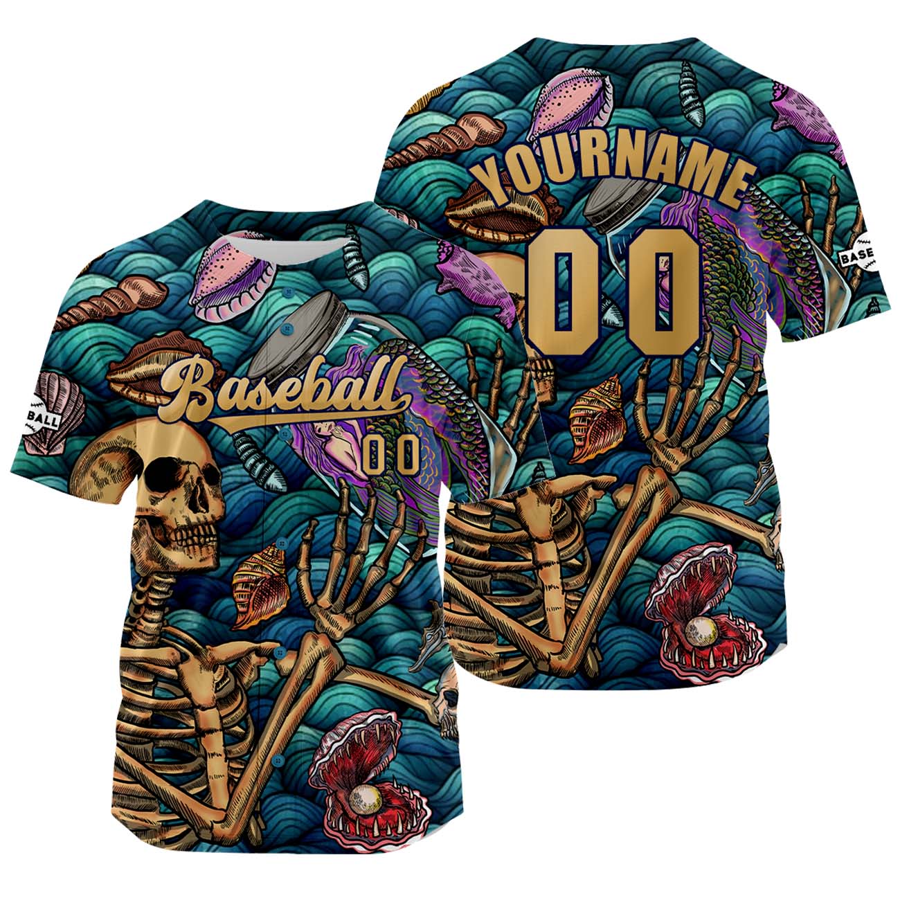 Custom Bule Brown Jersey Personalized Baseball Shirt for Men Women Kids Youth enthsush