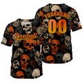 Custom Orange Jersey Personalized Baseball Shirt for Men Women Kids Youth enthsush
