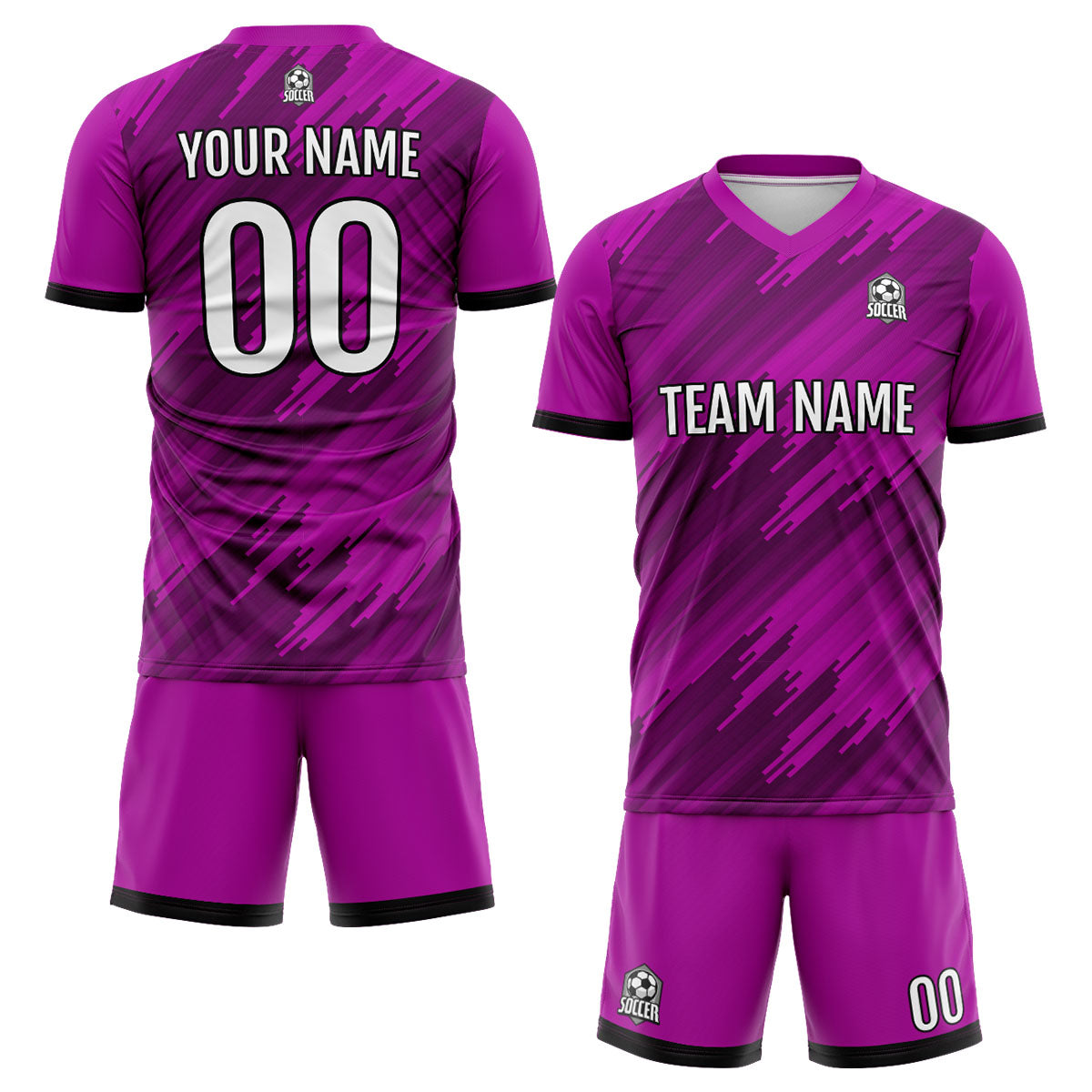 Custom Rose Soccer Jerseys for Men Women Personalized Soccer Uniforms for Adult and Kid enthsush