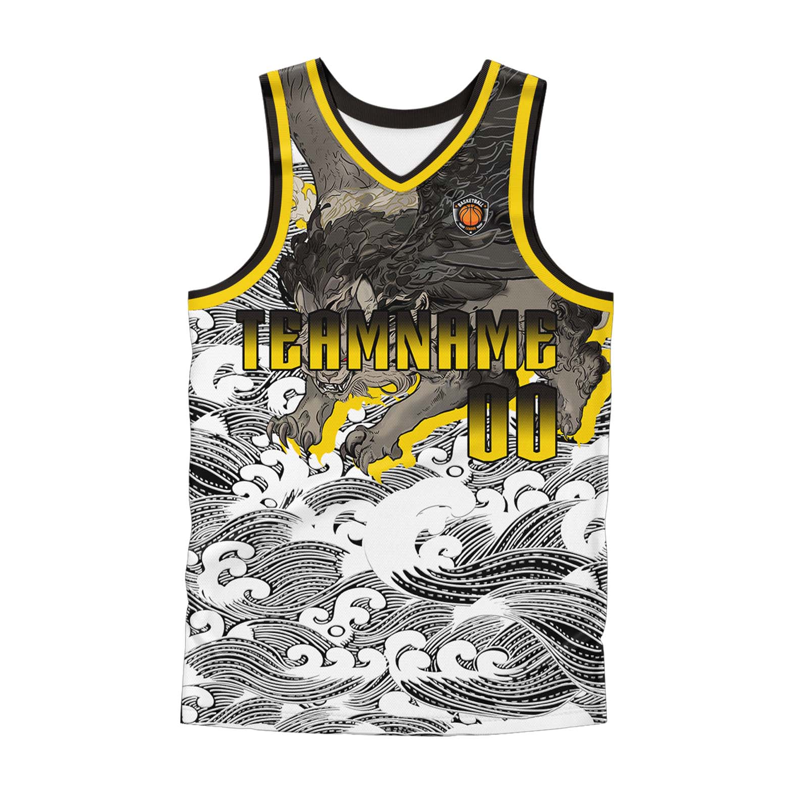 Custom Brown Yellow Basketball Jersey Uniform Suit Printed Your Logo Name Number enthsush